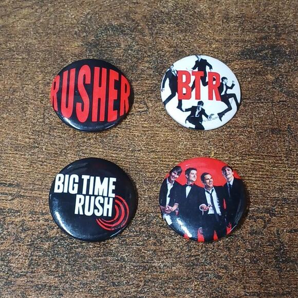 Other - Lot of 4 Big Time Rush BTR 1.5" Pinback Buttons